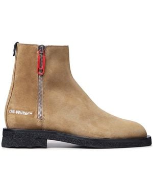 Off-White c/o Virgil Abloh Suede Spongesole Ankle Boots - Brown