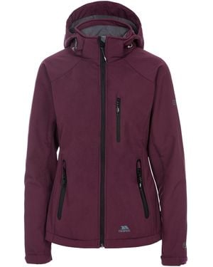 Trespass Ladies Bela Ii Waterproof Softshell Jacket (Fig) - Purple