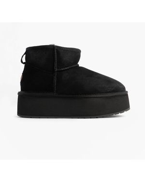 EMU Stinger Micro Flatform Sheepskin Boot - Black