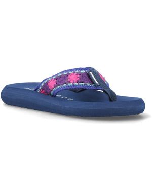 Rocket Dog Spotlight Marlow Textile /Multi Flip Flops - Blue