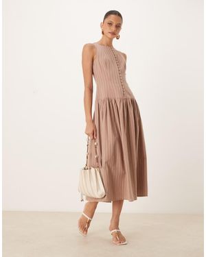 Nobody's Child Claudia Drop Waist Midi Dress - Natural