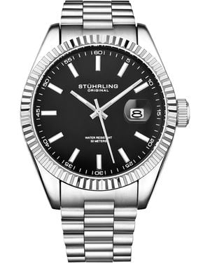 Stuhrling Lineage 3935 Quartz 42Mm Classic - Metallic