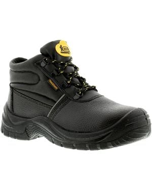 Tradesafe New /Gents Cuba Hi Lace Ups Work Boots Leather - Black