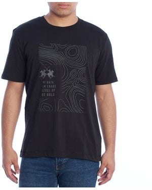 La Martina Ymr301-Js206 Regular Fit Short Sleeve T-Shirt - Black