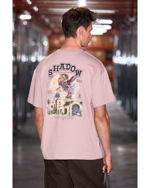 Grimelange Crew Neck Printed T-Shirt - Pink