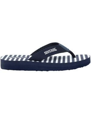 Regatta Ladies Catarina Striped Flip Flops - Blue