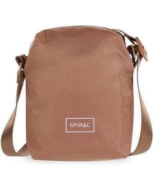 Spiral Accessories Rectangle Cross Body Bag With Hardware - Brown