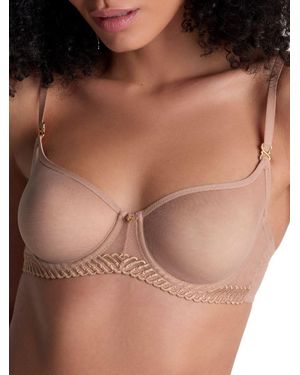 Aubade Sheer Emotion Half Cup Bra - Brown