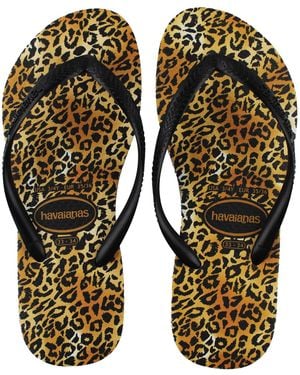 Havaianas Slim Leopard Flip-Flops - Brown