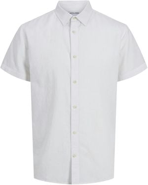 Jack & Jones Shirts Short Sleeve Button Down - White