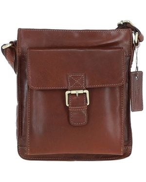 Ashwood Leather Classic Side Bag - Purple
