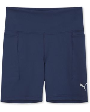 PUMA Training High Waist Pocket Short Tights - Blue