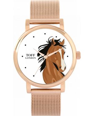 Toff London Tlws-23817 Ladies Arabian Horse Head Watch - Natural