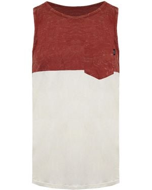 Vans Off The Wall Round Neck Sleeveless/ Tank Top Vn0Onxfxm Cotton - Red