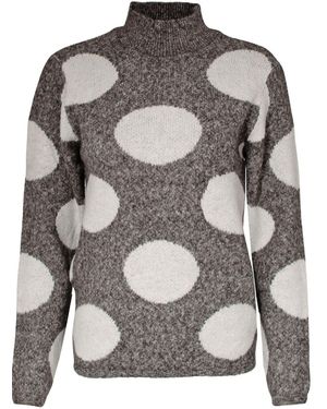 love knitwear Polka Dot Jumper - Grey