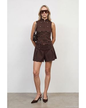 Dilvin Tencel Waistcoat - Brown