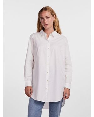 Pieces Long Sleeve Regular Fit Shirt - White