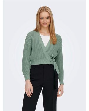 ONLY Cropped V-Neck Relaxed Fit Jumper - Green