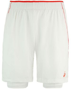 Asics Stretch Waist Bottoms White Padel Player S Tennis Shorts 132402 0046 - Natural