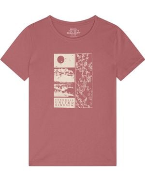 Mountain Warehouse Regional Cornwall Graphic Tee Breathable Casual Everyday T-Shirt Cotton - Pink