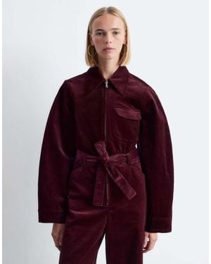 & Other Stories Belted Corduroy Jumpsuit - Red