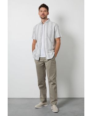 MAINE Cotton Linen Blend Chino Trousers - Grey