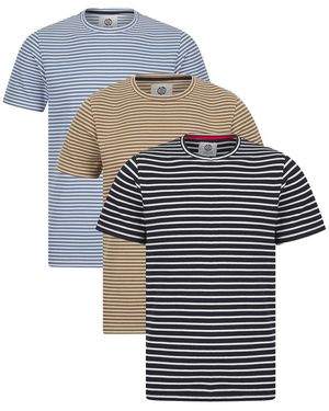 Nordam 3-Pack Heavyweight Short Sleeve Stripe T-Shirts - Blue