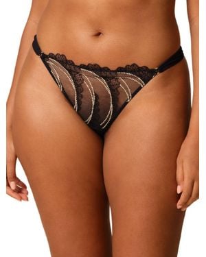 Gossard Vip Etoile Thong - Brown