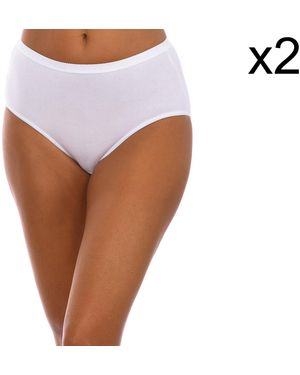 Playtex Pack-2 Organic Bio Midi Knickers P0Azk - White