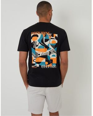 Threadbare Regular Fit Lettering Crew Neck T-Shirt - Black