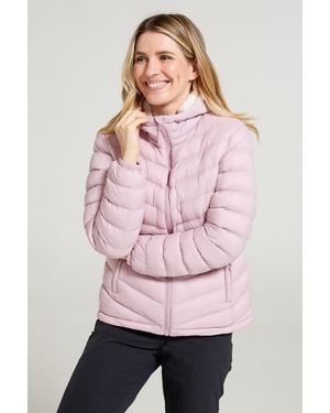 Mountain Warehouse 'Seasons' Padded Jacket Fur Lined Water Resistant Coat Polyamide - Pink