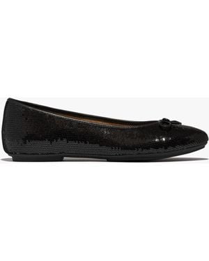 Fitflop Delicato Sequin Ballet Flats Black