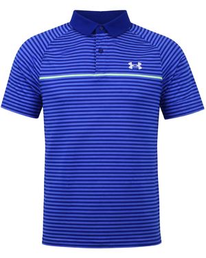 Under Armour Iso-Chill Hollen Stripe Golf Polo Shirt - Blue
