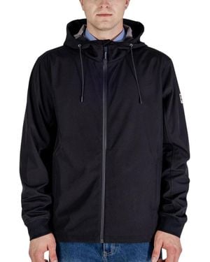 Aquascutum Active Hooded Stretch Windbreaker Jacket - Blue