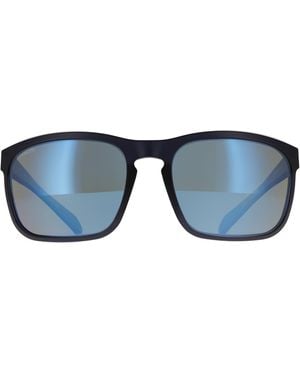 Serengeti Rectangle Matte Crystal Dark Mineral Polarized 555Nm Carson - Blue