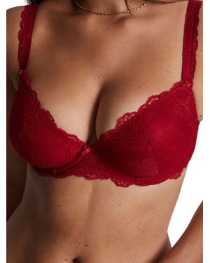 Aubade Danse Des Sens Moulded Plunge Bra - Red