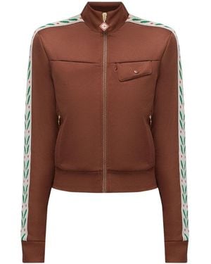 CASABLANCA Laurel Track Top Jackets - Brown