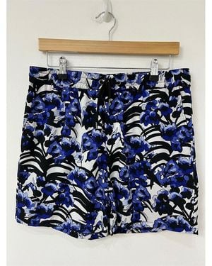 Another Influence Zebra Patterned Bermuda Shorts - Blue