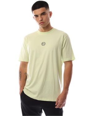Marshall Artist Crew Neck Ribbed Collar Short Sleeve Jersey T-Shirt - Green