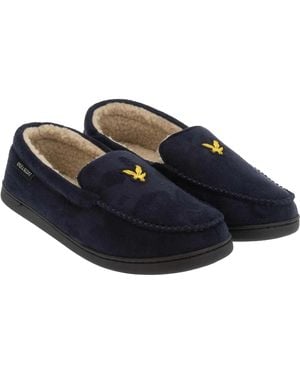 Lyle & Scott Aspen Moccasin Slippers - Blue
