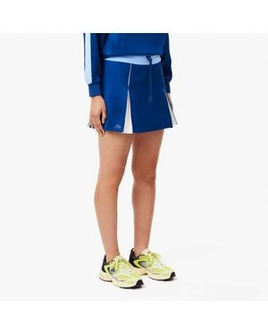 Lacoste Adjustable Colour-Block Interlock Skirt - Blue