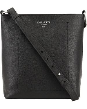 Dents Pembroke Leather Cross Body Bag - Black