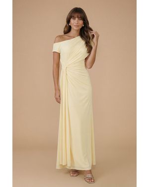 Oasis Mesh Drop Shoulder Bridesmaid Dress - Natural