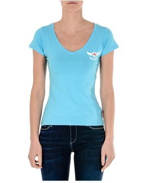 Andrew Charles by Andy Hilfiger T-Shirt Short Sleeves V-Neck Light Tapiwa - Blue
