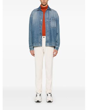 Incotex Nude Stretch Cotton Trousers - Blue