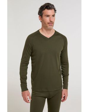 Mountain Warehouse Talus V Neck Thermal Top - Green