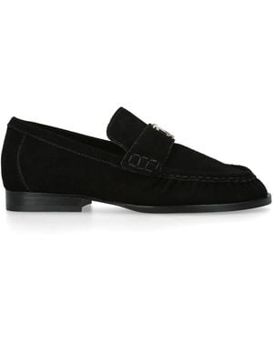 Steve Madden Suede Morgen Loafers - Black