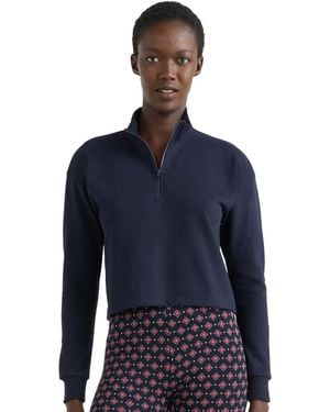 Tommy Hilfiger Icon 2.0 Lounge Half Zip Top - Blue