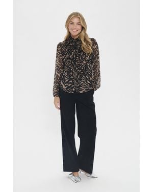 Saint Tropez Blouse Met Lange Mouwen Liljasz Blouse Met Lange Mouwen Regular Fit - Blauw