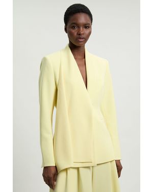 Karen Millen Soft Tailored Single Breasted Blazer - Yellow